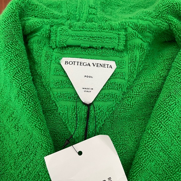 BNWT Bottega Veneta Intreccio Pattern Cotton Bathrobe Small - Picture 4 of 6
